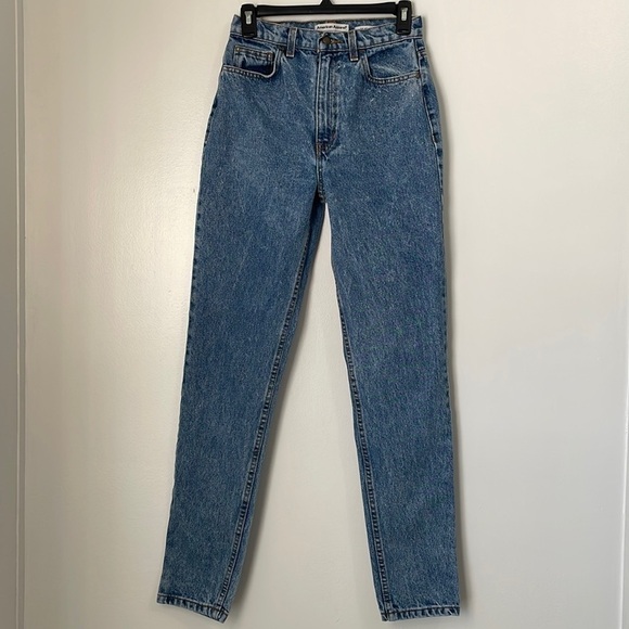 American Apparel The High Waist Jean Medium Marble Wash Size 27 - Picture 2 of 7